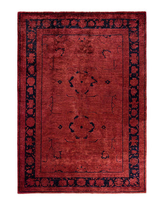 Vibrance, One-of-a-Kind Hand-Knotted Area Rug - Red, 6' 2" x 8' 9" - Solo Rugs