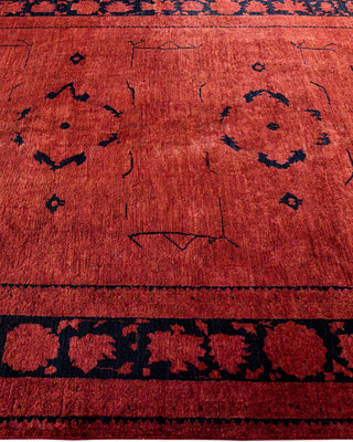 Vibrance, One-of-a-Kind Hand-Knotted Area Rug - Red, 6' 2" x 8' 9" - Solo Rugs