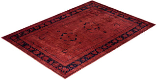 Vibrance, One-of-a-Kind Hand-Knotted Area Rug - Red, 6' 2" x 8' 9" - Solo Rugs