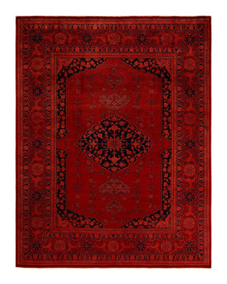 Vibrance, One-of-a-Kind Hand-Knotted Area Rug - Red, 8' 1" x 10' 5" - Solo Rugs