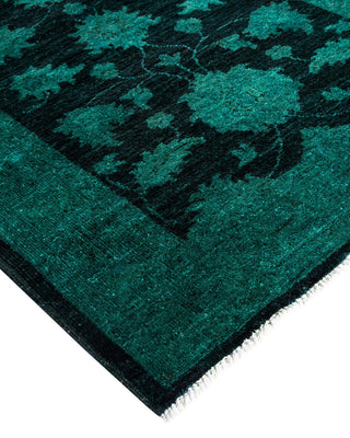 Vibrance, One-of-a-Kind Hand-Knotted Runner Rug - Black, 2' 8" x 19' 7" - Solo Rugs