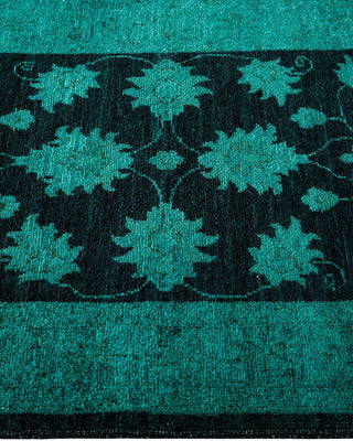 Vibrance, One-of-a-Kind Hand-Knotted Runner Rug - Black, 2' 8" x 19' 7" - Solo Rugs