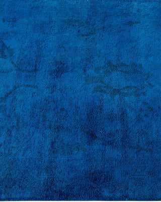Vibrance, One-of-a-Kind Hand-Knotted Runner Rug - Blue, 2' 6" x 21' 7" - Solo Rugs