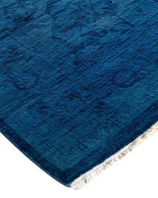 Vibrance, One-of-a-Kind Hand-Knotted Runner Rug - Blue, 2' 7" x 21' 10" - Solo Rugs