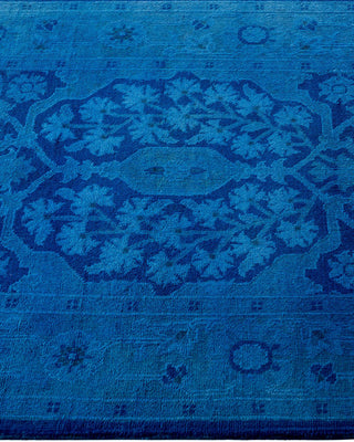 Vibrance, One-of-a-Kind Hand-Knotted Runner Rug - Blue, 2' 7" x 21' 10" - Solo Rugs