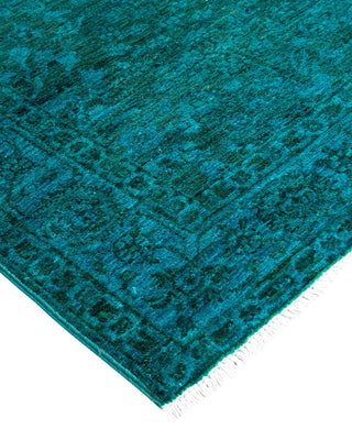 Vibrance, One-of-a-Kind Hand-Knotted Runner Rug - Blue, 3' 2" x 15' 1" - Solo Rugs