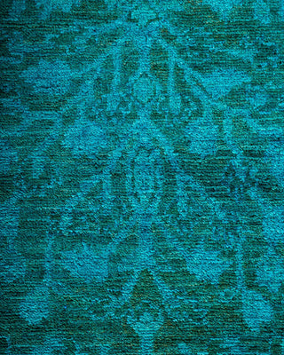 Vibrance, One-of-a-Kind Hand-Knotted Runner Rug - Blue, 3' 2" x 15' 1" - Solo Rugs