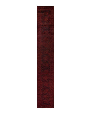 Vibrance, One-of-a-Kind Hand-Knotted Runner Rug - Brown, 2' 7" x 16' 4" - Solo Rugs