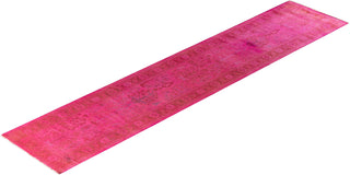 Vibrance, One-of-a-Kind Hand-Knotted Runner Rug - Pink, 2' 5" x 12' 2" - Solo Rugs