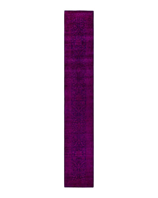 Vibrance, One-of-a-Kind Hand-Knotted Runner Rug - Pink, 2' 7" x 16' 2" - Solo Rugs