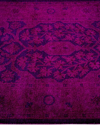 Vibrance, One-of-a-Kind Hand-Knotted Runner Rug - Pink, 2' 7" x 16' 2" - Solo Rugs