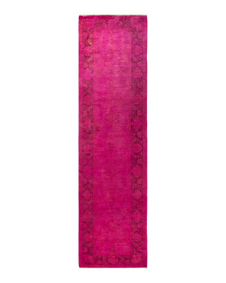 Vibrance, One-of-a-Kind Hand-Knotted Runner Rug - Pink, 3' 0" x 11' 5" - Solo Rugs