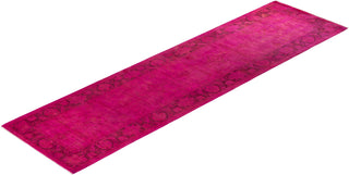 Vibrance, One-of-a-Kind Hand-Knotted Runner Rug - Pink, 3' 0" x 11' 5" - Solo Rugs