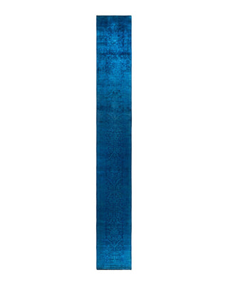 Vibrance, One-of-a-Kind Hand-Knotted Runner Rug - Purple, 2' 7" x 20' 3" - Solo Rugs