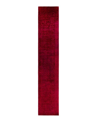 Vibrance, One-of-a-Kind Hand-Knotted Runner Rug - Red, 2' 9" x 17' 7" - Solo Rugs