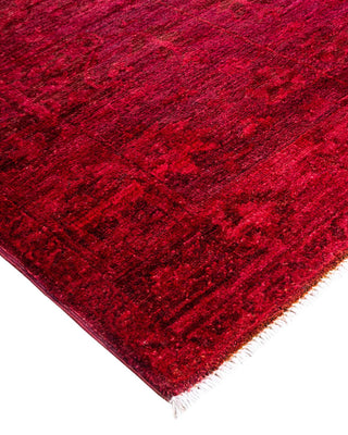 Vibrance, One-of-a-Kind Hand-Knotted Runner Rug - Red, 3' 4" x 15' 8" - Solo Rugs