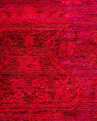 Vibrance, One-of-a-Kind Hand-Knotted Runner Rug - Red, 3' 4" x 15' 8" - Solo Rugs