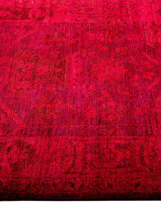 Vibrance, One-of-a-Kind Hand-Knotted Runner Rug - Red, 3' 4" x 15' 8" - Solo Rugs
