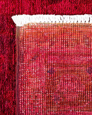 Vibrance, One-of-a-Kind Hand-Knotted Runner Rug - Red, 3' 4" x 15' 8" - Solo Rugs