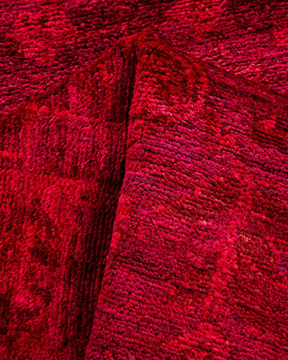 Vibrance, One-of-a-Kind Hand-Knotted Runner Rug - Red, 3' 4" x 15' 8" - Solo Rugs