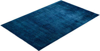 Vibrance, One-of-a-Kind Handmade Area Rug - Blue, 5' 1" x 7' 10" - Solo Rugs