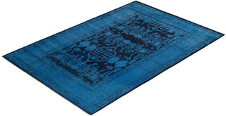 Vibrance, One-of-a-Kind Handmade Area Rug - Blue, 5' 1" x 7' 7" - Solo Rugs
