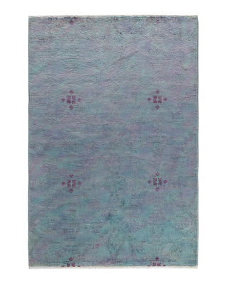 Vibrance, One-of-a-Kind Handmade Area Rug - Gray, 4' 2" x 6' 1" - Solo Rugs