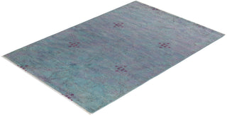 Vibrance, One-of-a-Kind Handmade Area Rug - Gray, 4' 2" x 6' 1" - Solo Rugs