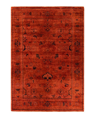 Vibrance, One-of-a-Kind Handmade Area Rug - Red, 6' 0" x 8' 9" - Solo Rugs