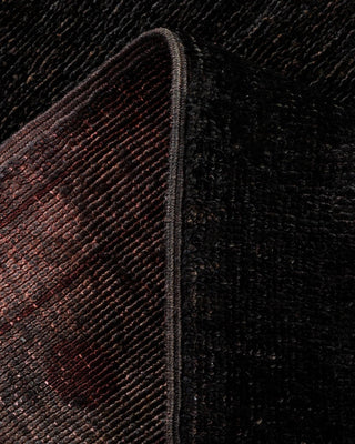 Vibrance, One-of-a-Kind Handmade Runner Rug - Black, 3' 0" x 14' 4" - Solo Rugs