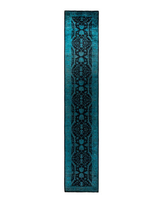 Vibrance, One-of-a-Kind Handmade Runner Rug - Black, 3' 1" x 17' 9" - Solo Rugs