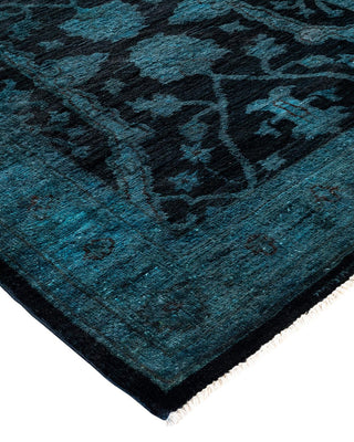 Vibrance, One-of-a-Kind Handmade Runner Rug - Black, 3' 1" x 17' 9" - Solo Rugs