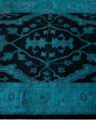 Vibrance, One-of-a-Kind Handmade Runner Rug - Black, 3' 1" x 17' 9" - Solo Rugs