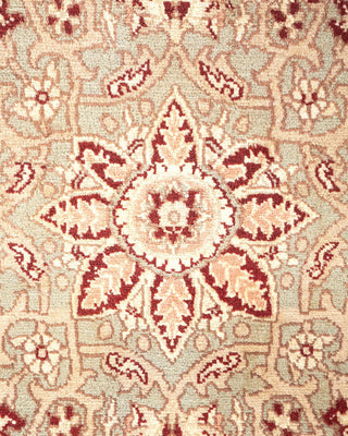 Traditional Mogul Ivory Wool Area Rug 6' 0" x 9' 1" - Solo Rugs