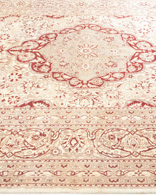 Traditional Mogul Ivory Wool Area Rug 6' 0" x 9' 1" - Solo Rugs