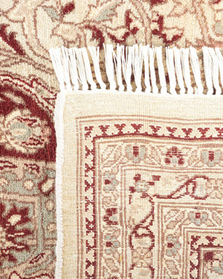 Traditional Mogul Ivory Wool Area Rug 6' 0" x 9' 1" - Solo Rugs