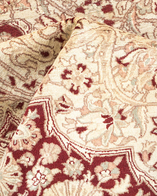 Traditional Mogul Ivory Wool Area Rug 6' 0" x 9' 1" - Solo Rugs
