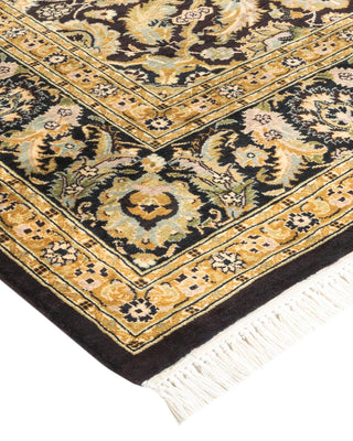 Traditional Mogul Brown Wool Area Rug 6' 1" x 9' 0" - Solo Rugs