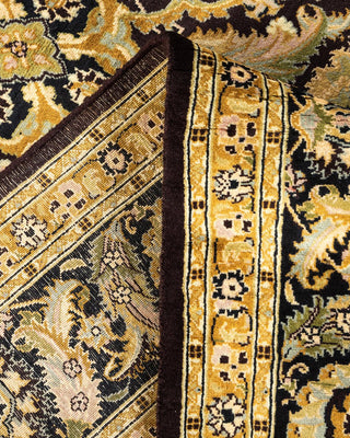 Traditional Mogul Brown Wool Area Rug 6' 1" x 9' 0" - Solo Rugs