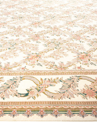 Traditional Mogul Ivory Wool Area Rug 11' 9" x 17' 10" - Solo Rugs