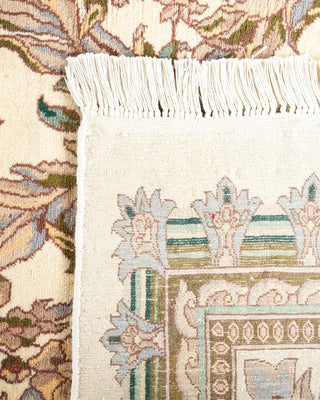 Traditional Mogul Ivory Wool Area Rug 11' 9" x 17' 10" - Solo Rugs