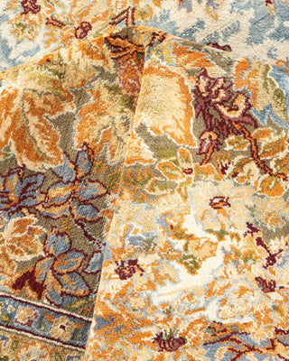 Traditional Mogul Yellow Wool Area Rug 8' 10" x 12' 1" - Solo Rugs