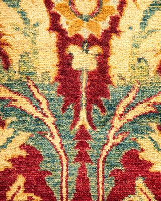 Traditional Mogul Red Wool Area Rug 6' 2" x 9' 0" - Solo Rugs