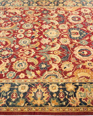 Traditional Mogul Red Wool Area Rug 6' 2" x 9' 0" - Solo Rugs