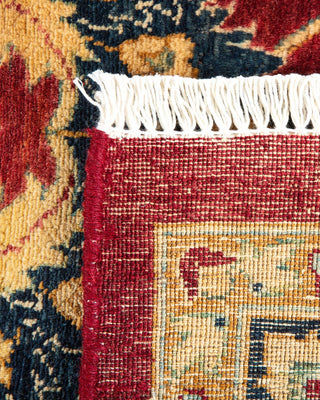 Traditional Mogul Red Wool Area Rug 6' 2" x 9' 0" - Solo Rugs