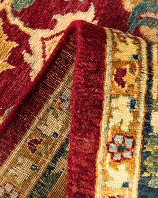 Traditional Mogul Red Wool Area Rug 6' 2" x 9' 0" - Solo Rugs