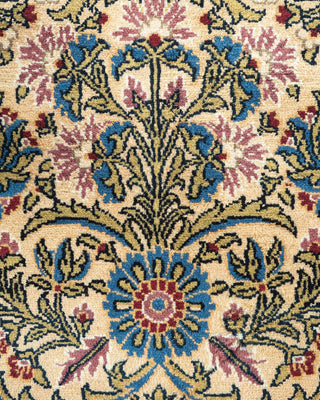 Traditional Mogul Ivory Wool Area Rug 9' 0" x 12' 4" - Solo Rugs
