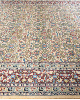 Traditional Mogul Ivory Wool Area Rug 9' 0" x 12' 4" - Solo Rugs