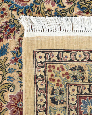Traditional Mogul Ivory Wool Area Rug 9' 0" x 12' 4" - Solo Rugs
