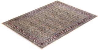Traditional Mogul Ivory Wool Area Rug 9' 0" x 12' 4" - Solo Rugs